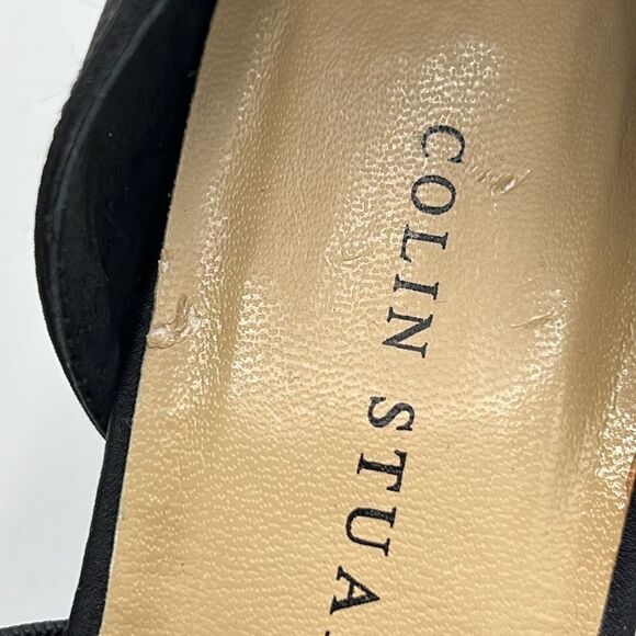 Colin Stuart Black High Heels Pointed Toes with Front Strap Size 8 B17B - Picture 8 of 8